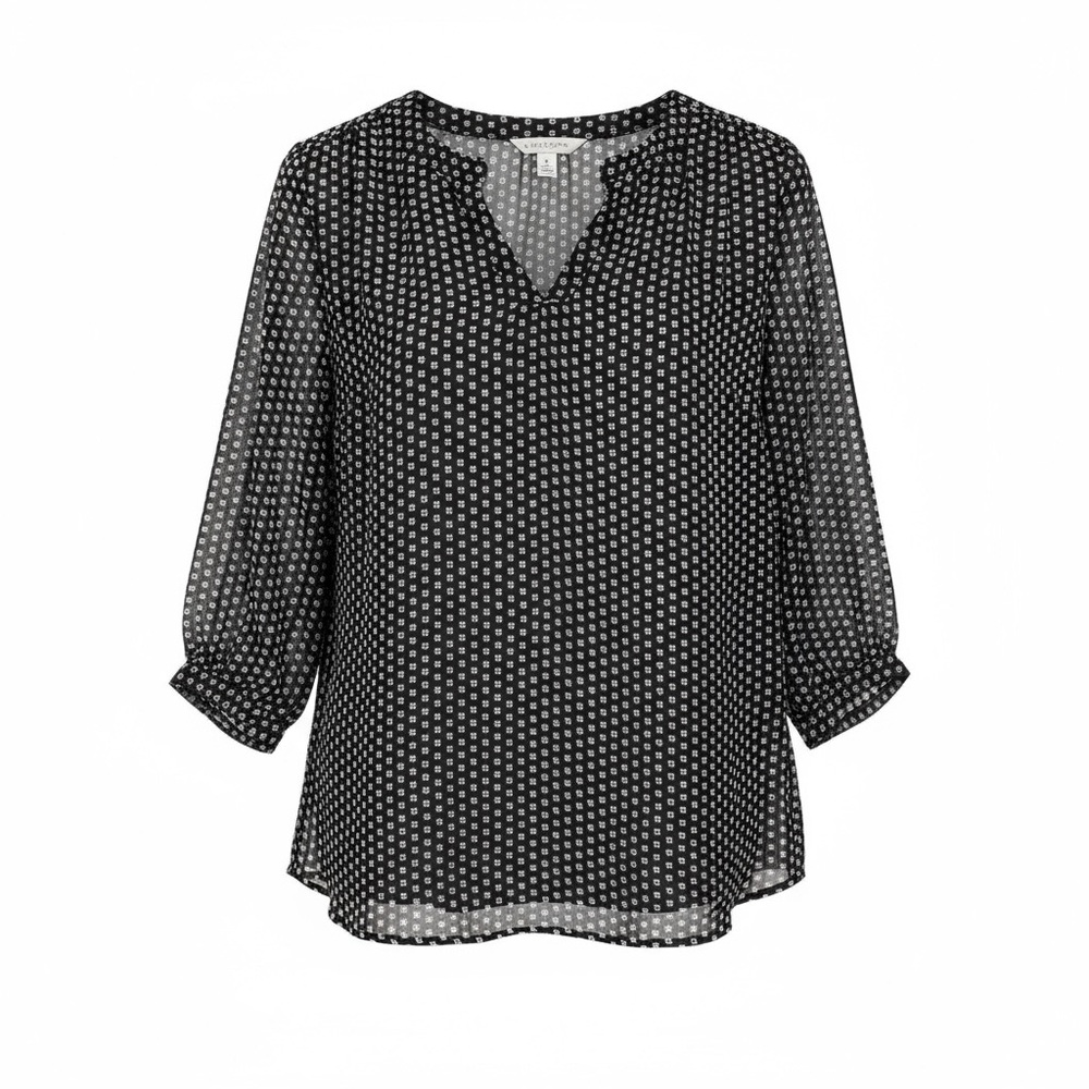 Old Navy Semi-sheer Blouse Size Large 3/4 sleeves